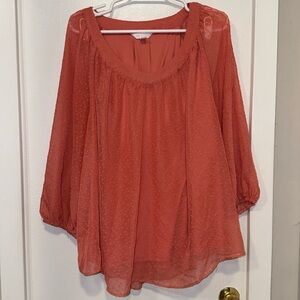 LC Lauren Conrad Balloon Sleeve Blouse - Size 2X